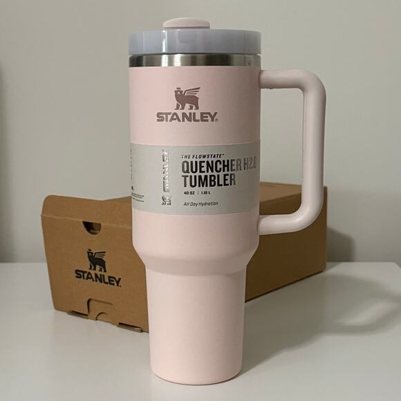 NWT Stanley 40oz Rose Quartz Quencher H2.0 FlowState Tumbler - Picture 2 of 7